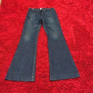 True Religion flare jeans/long inseam, about 36